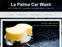 Tablet Screenshot of lapalmacarwash.net